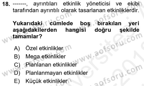 Medya İlişkileri Dersi 2017 - 2018 Yılı (Vize) Ara Sınav Soruları 18. Soru