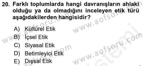 Medya İlişkileri Dersi 2017 - 2018 Yılı (Final) Dönem Sonu Sınav Soruları 20. Soru