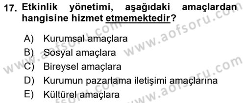 Medya İlişkileri Dersi 2018 - 2019 Yılı (Vize) Ara Sınav Soruları 17. Soru