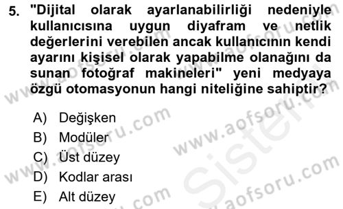 Medya İlişkileri Dersi 2018 - 2019 Yılı (Final) Dönem Sonu Sınav Soruları 5. Soru