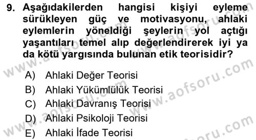 Medya İlişkileri Dersi 2018 - 2019 Yılı (Final) Dönem Sonu Sınav Soruları 9. Soru