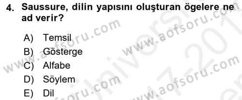 Medyada Dil Kullanımı Dersi 2017 - 2018 Yılı (Final) Dönem Sonu Sınav Soruları 4. Soru