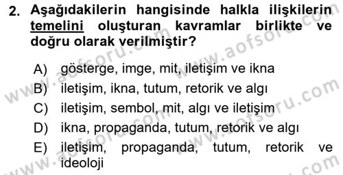 Medyada Dil Kullanımı Dersi 2018 - 2019 Yılı (Vize) Ara Sınav Soruları 2. Soru
