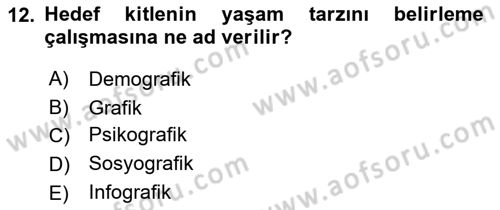 Medyada Dil Kullanımı Dersi 2019 - 2020 Yılı (Vize) Ara Sınav Soruları 12. Soru
