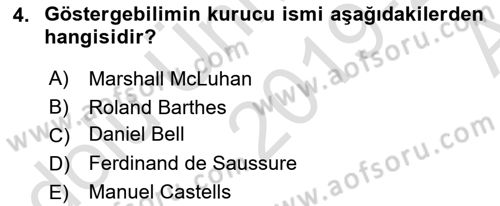 Medyada Dil Kullanımı Dersi 2019 - 2020 Yılı (Vize) Ara Sınav Soruları 4. Soru