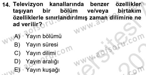 Medyada Dil Kullanımı Dersi 2020 - 2021 Yılı Yaz Okulu Sınav Soruları 14. Soru