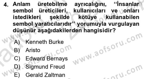 Medyada Dil Kullanımı Dersi 2021 - 2022 Yılı (Vize) Ara Sınav Soruları 4. Soru