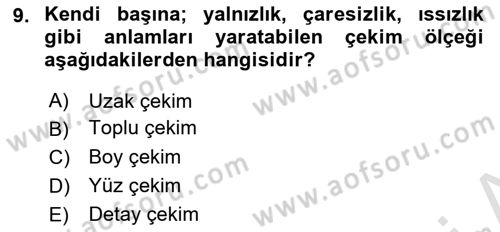 Medyada Dil Kullanımı Dersi 2021 - 2022 Yılı (Final) Dönem Sonu Sınav Soruları 9. Soru