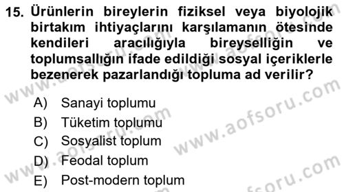 Medyada Dil Kullanımı Dersi 2022 - 2023 Yılı Yaz Okulu Sınavı 15. Soru