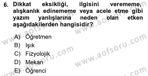 Medyada Dil Kullanımı Dersi 2023 - 2024 Yılı (Vize) Ara Sınav Soruları 6. Soru