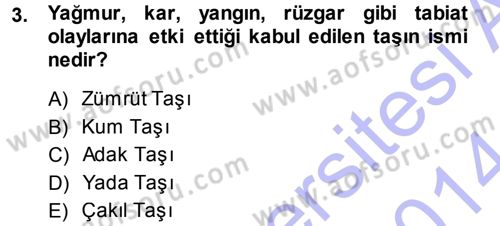 Mitoloji ve Din Dersi 2013 - 2014 Yılı (Vize) Ara Sınav Soruları 3. Soru