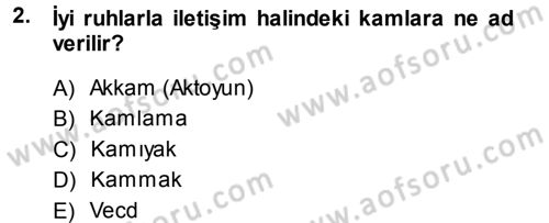 Mitoloji ve Din Dersi 2013 - 2014 Yılı (Final) Dönem Sonu Sınav Soruları 2. Soru