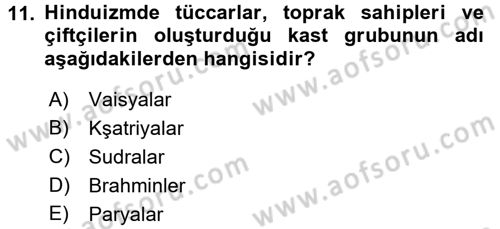 Mitoloji ve Din Dersi 2016 - 2017 Yılı (Final) Dönem Sonu Sınav Soruları 11. Soru