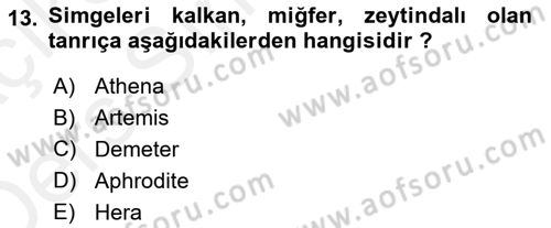 Mitoloji ve Din Dersi 2017 - 2018 Yılı 3 Ders Sınav Soruları 13. Soru