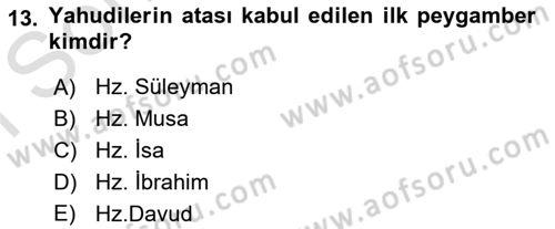 Mitoloji ve Din Dersi 2019 - 2020 Yılı (Final) Dönem Sonu Sınav Soruları 13. Soru