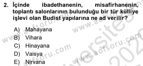 Mitoloji ve Din Dersi 2019 - 2020 Yılı (Final) Dönem Sonu Sınav Soruları 2. Soru