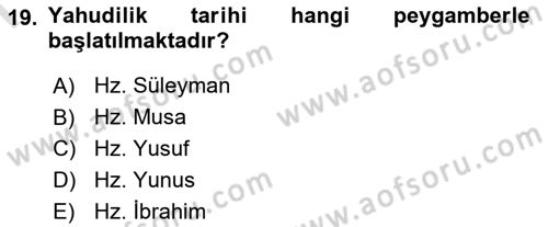 Mitoloji ve Din Dersi 2024 - 2025 Yılı (Final) Dönem Sonu Sınav Soruları 19. Soru