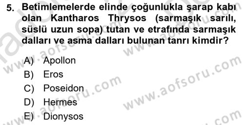 Mitoloji ve Din Dersi 2024 - 2025 Yılı (Final) Dönem Sonu Sınav Soruları 5. Soru