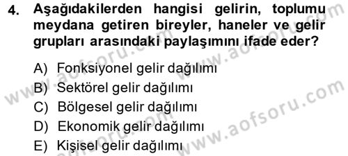 Vergi Teorisi Dersi 2014 - 2015 Yılı (Final) Dönem Sonu Sınav Soruları 4. Soru