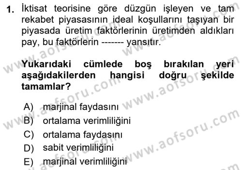 Vergi Teorisi Dersi 2018 - 2019 Yılı Yaz Okulu Sınav Soruları 1. Soru