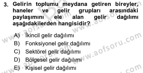 Vergi Teorisi Dersi 2021 - 2022 Yılı (Final) Dönem Sonu Sınav Soruları 3. Soru