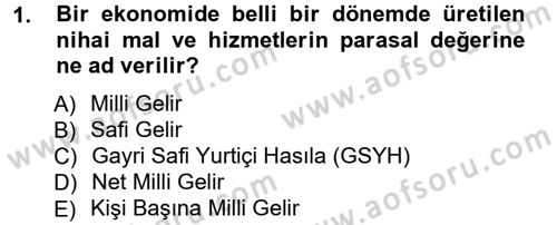 Kamu Maliyesi Dersi 2012 - 2013 Yılı (Vize) Ara Sınav Soruları 1. Soru