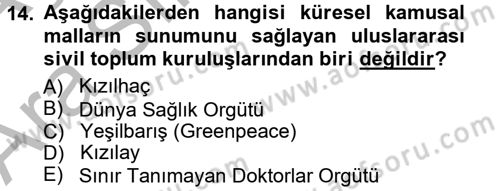 Kamu Maliyesi Dersi 2012 - 2013 Yılı (Vize) Ara Sınav Soruları 14. Soru