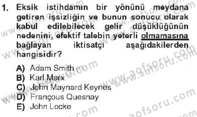 Kamu Maliyesi Dersi 2012 - 2013 Yılı Tek Ders Sınav Soruları 1. Soru