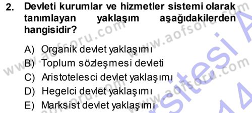 Kamu Maliyesi Dersi 2013 - 2014 Yılı (Vize) Ara Sınavı 2. Soru