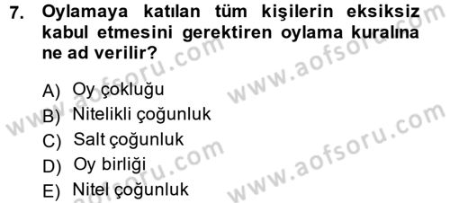 Kamu Maliyesi Dersi 2014 - 2015 Yılı (Final) Dönem Sonu Sınav Soruları 7. Soru
