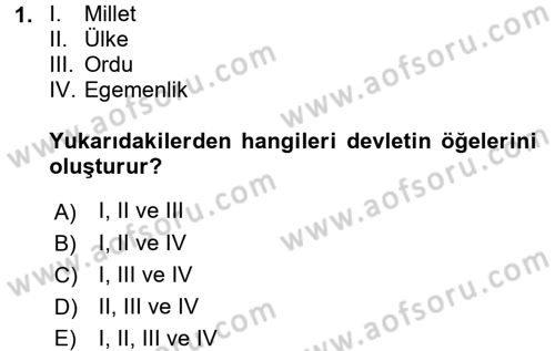 Kamu Maliyesi Dersi 2017 - 2018 Yılı (Vize) Ara Sınav Soruları 1. Soru