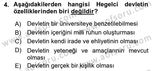 Kamu Maliyesi Dersi 2018 - 2019 Yılı (Vize) Ara Sınavı 4. Soru