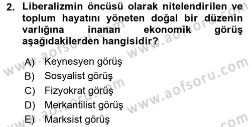 Kamu Maliyesi Dersi 2018 - 2019 Yılı Yaz Okulu Sınav Soruları 2. Soru