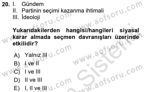 Kamu Maliyesi Dersi 2021 - 2022 Yılı (Vize) Ara Sınav Soruları 20. Soru