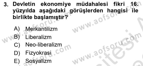 Kamu Maliyesi Dersi 2022 - 2023 Yılı (Vize) Ara Sınav Soruları 3. Soru