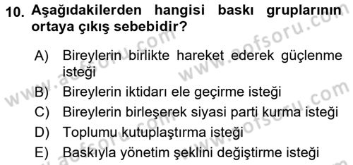 Kamu Maliyesi Dersi 2024 - 2025 Yılı Yaz Okulu Sınav Soruları 10. Soru