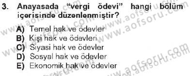 Genel Vergi Hukuku Dersi 2012 - 2013 Yılı Tek Ders Sınav Soruları 3. Soru