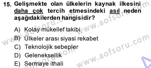 Genel Vergi Hukuku Dersi 2014 - 2015 Yılı (Vize) Ara Sınav Soruları 15. Soru