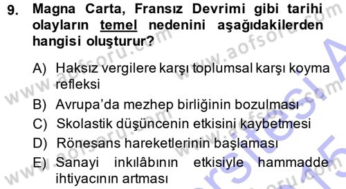 Genel Vergi Hukuku Dersi 2014 - 2015 Yılı (Vize) Ara Sınav Soruları 9. Soru