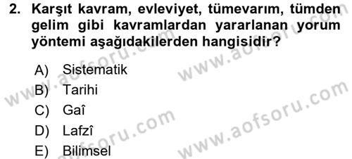 Genel Vergi Hukuku Dersi 2015 - 2016 Yılı (Final) Dönem Sonu Sınav Soruları 2. Soru