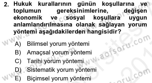 Genel Vergi Hukuku Dersi 2016 - 2017 Yılı (Final) Dönem Sonu Sınav Soruları 2. Soru