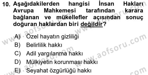 Genel Vergi Hukuku Dersi 2017 - 2018 Yılı 3 Ders Sınav Soruları 10. Soru