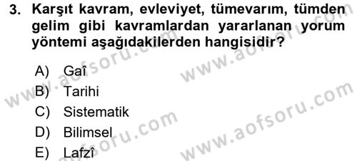 Genel Vergi Hukuku Dersi 2017 - 2018 Yılı 3 Ders Sınav Soruları 3. Soru