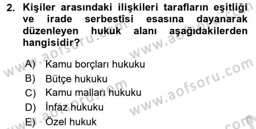 Genel Vergi Hukuku Dersi 2021 - 2022 Yılı (Vize) Ara Sınav Soruları 2. Soru