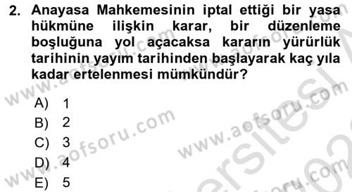 Genel Vergi Hukuku Dersi 2022 - 2023 Yılı (Final) Dönem Sonu Sınav Soruları 2. Soru