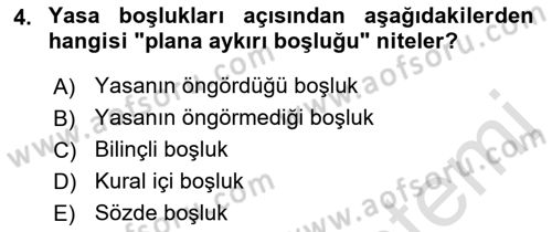 Genel Vergi Hukuku Dersi 2022 - 2023 Yılı (Final) Dönem Sonu Sınav Soruları 4. Soru
