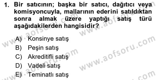 Uluslararası Ticarette Vergilendirme Dersi 2018 - 2019 Yılı (Final) Dönem Sonu Sınav Soruları 1. Soru