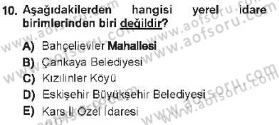 Devlet Bütçesi Dersi 2012 - 2013 Yılı Tek Ders Sınav Soruları 10. Soru