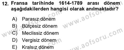 Devlet Bütçesi Dersi Ara Sınavı Deneme Sınav Soruları 12. Soru