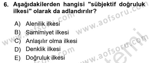 Devlet Bütçesi Dersi 2020 - 2021 Yılı Yaz Okulu Sınav Soruları 6. Soru